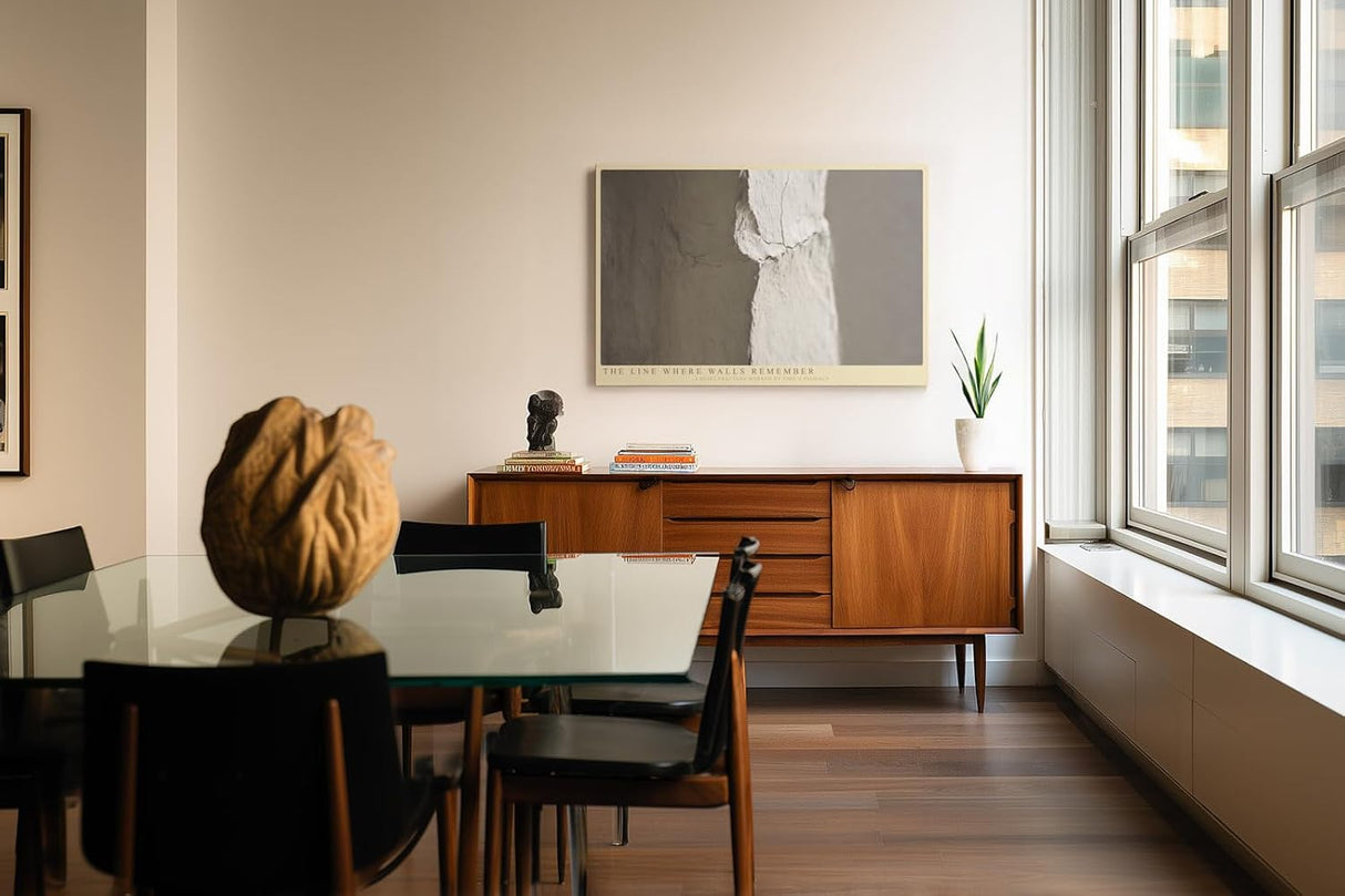Paul Sinus Wandbild 120x80cm Minimalistische Wandstruktur abstrakte Betonoptik moderne Architektur Kunst