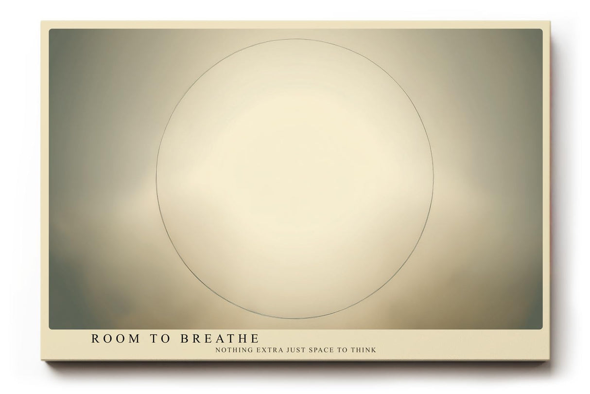 Paul Sinus Wandbild 120x80cm minimalistischer Kreis abstrakte geometrische Kunst in sanften Beigetönen modernes Designbild stilvolle Wanddekoration für Wohnzimmer Büro