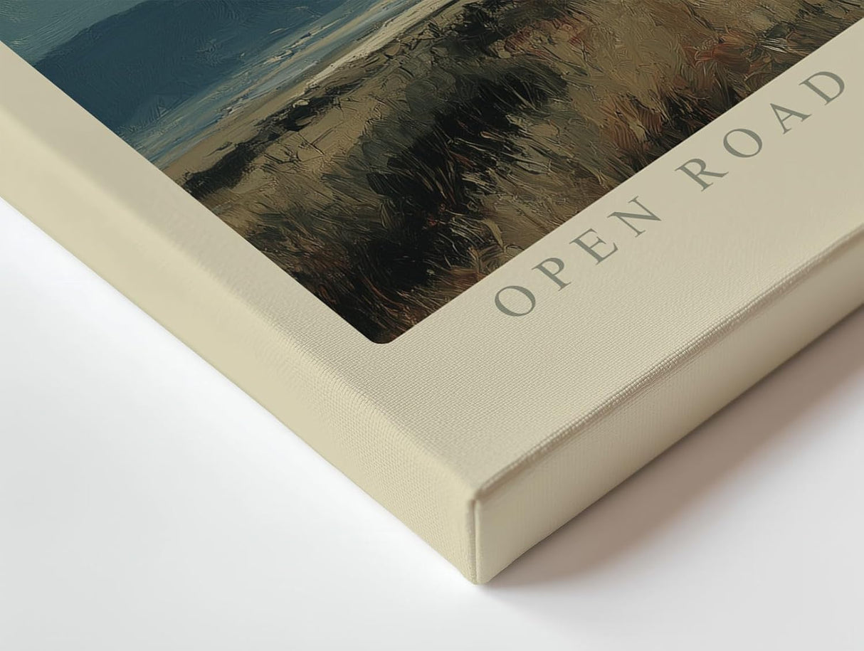 Paul Sinus Wandbild 120x80cm Nachtfahrt auf offener Strasse unter Sternenhimmel moderne Landschaft Kunst Wanddekoration