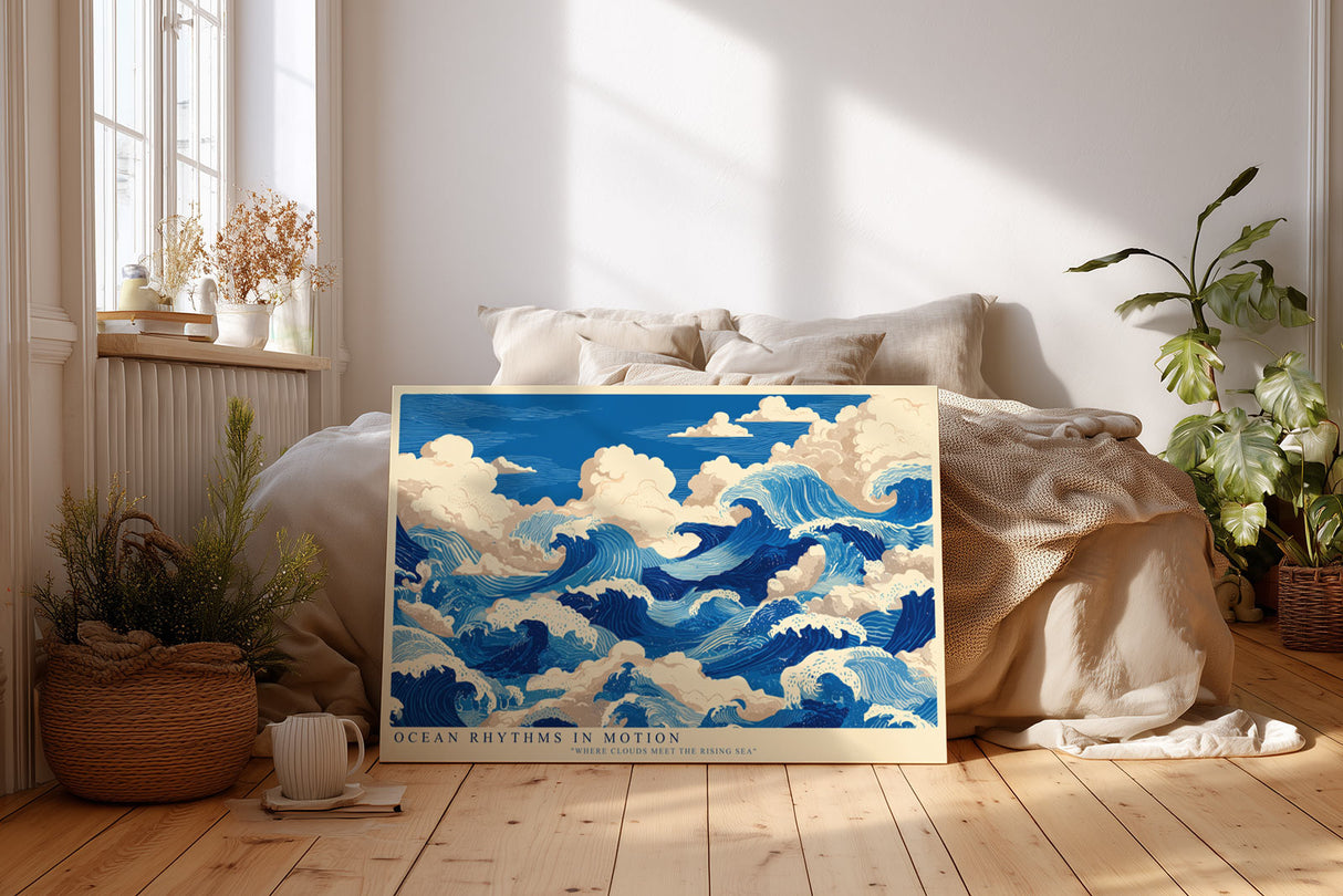 Paul Sinus Wandbild Ocean Rhythms in Motion – Kraftvolle Meereswellen in dynamischer Bewegung – Künstlerisches Wandbild mit Energie, Tiefe und maritimer Harmonie.