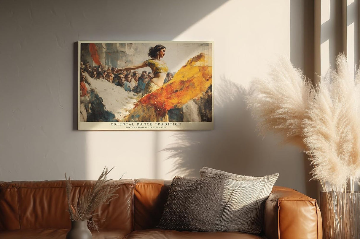 Paul Sinus Wandbild 120x80cm Orientalischer Tanz auf dem Platz – Ausdrucksstarke Szene voller Bewegung und Tradition