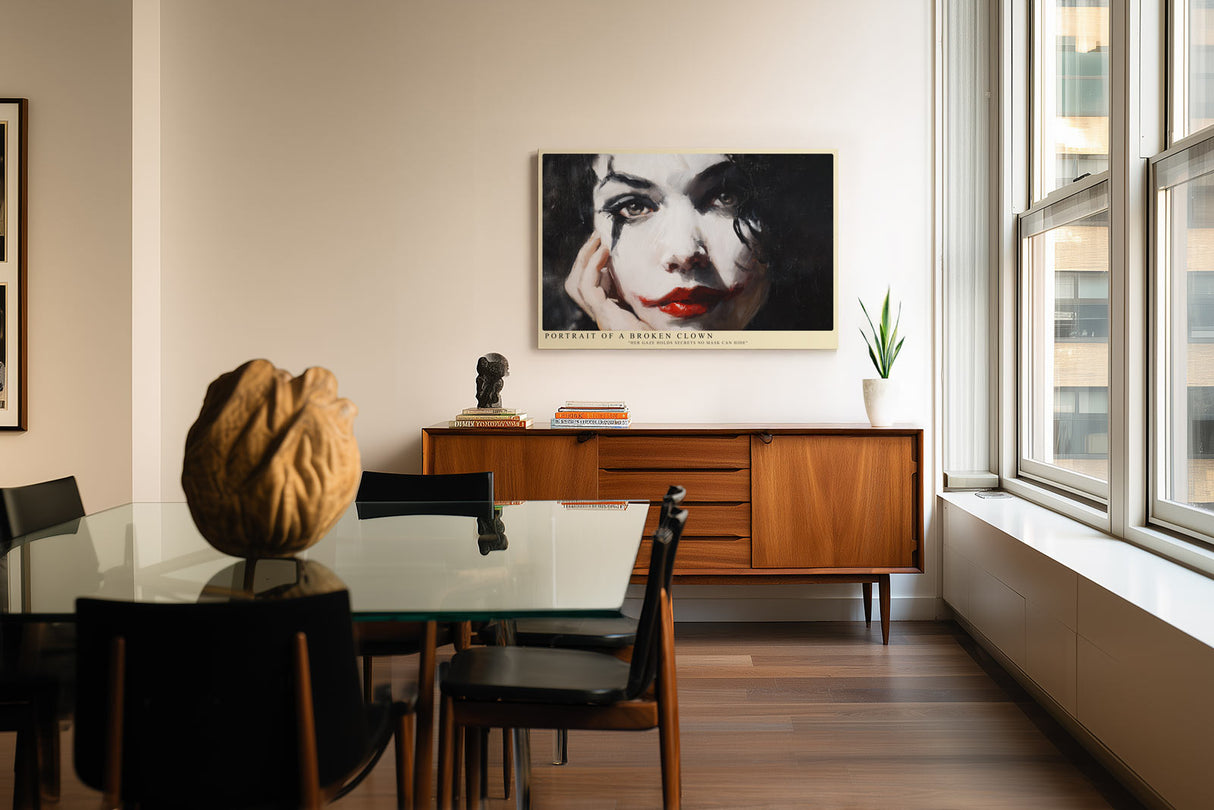 Paul Sinus Wandbild Portrait of a Broken Clown Secrets Behind the Painted Smile