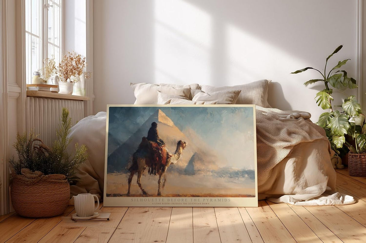 Paul Sinus Wandbild 120x80cm Pyramiden Aegypten Kamel Wuestenlandschaft historische Reise Kunst Wanddekoration Wohnzimmer Büro