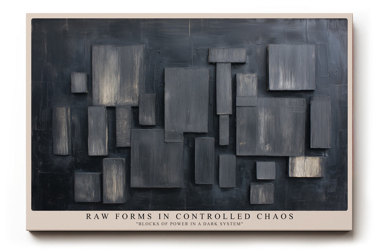 Paul Sinus Wandbild Raw Forms in Controlled Chaos Abstract Geometry of Dark Structure