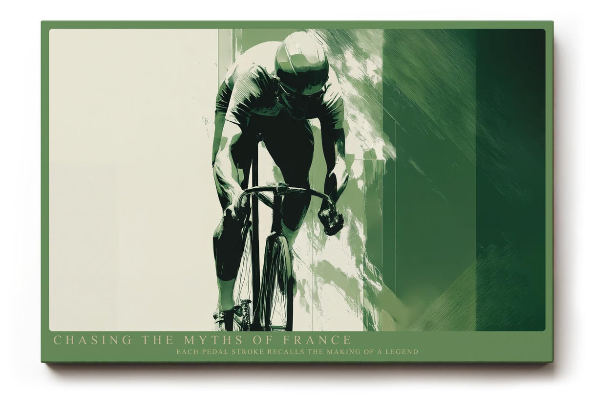 Paul Sinus Wandbild 120x80cm Rennradfahrer in Bewegung moderne Radsport Kunst mit dynamischer Illustration
