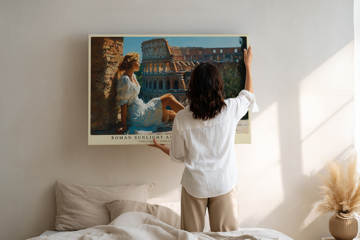 Paul Sinus Wandbild Roman Sunlight and Ancient Stones Timeless City Embraces a Summer Moment