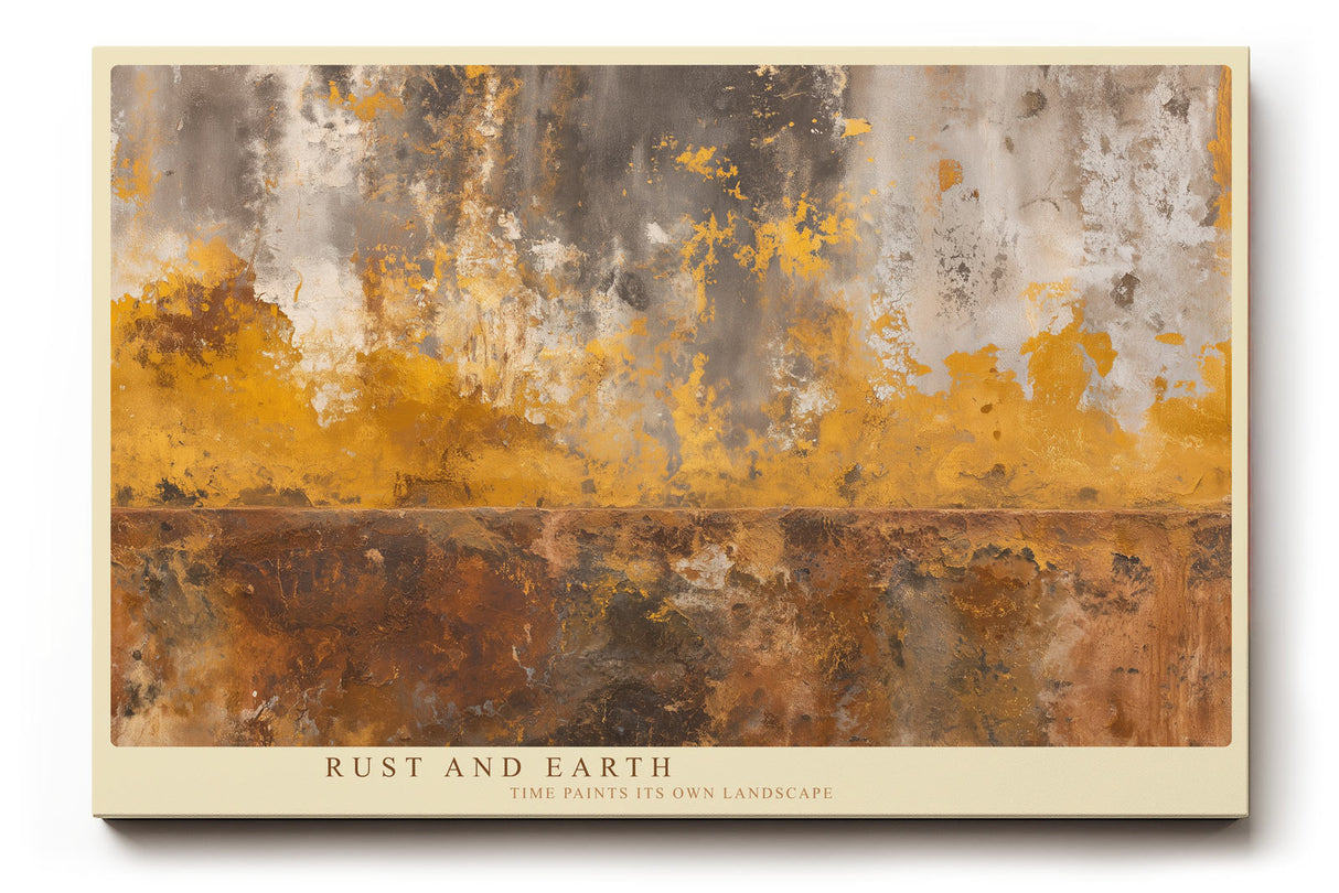 Paul Sinus Wandbild Rust and Earth Abstract Texture in Brown and Golden Harmony of Decay