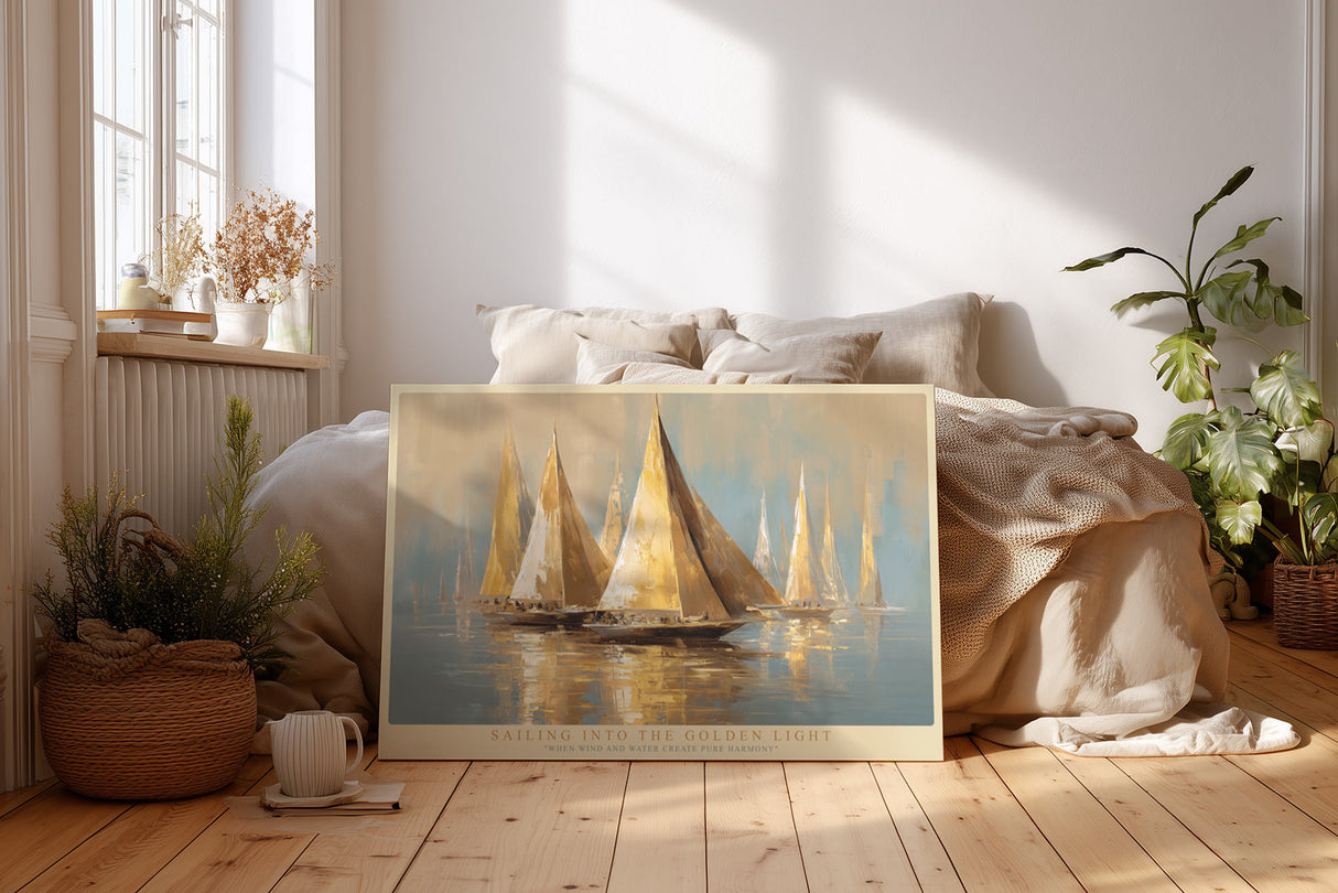 Paul Sinus Wandbild Sailing into the Golden Light – Segeln im Glanz des goldenen Abends