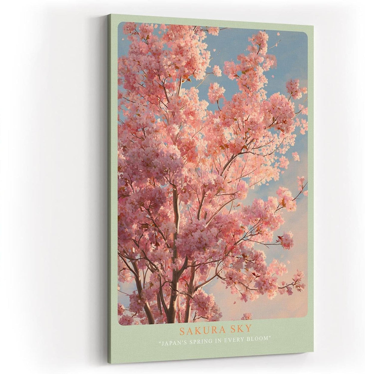 Paul Sinus Wandbild in 40x60cm Sakura Sky – prächtiger Kirschbaum in voller Blüte vor blauem Himmel