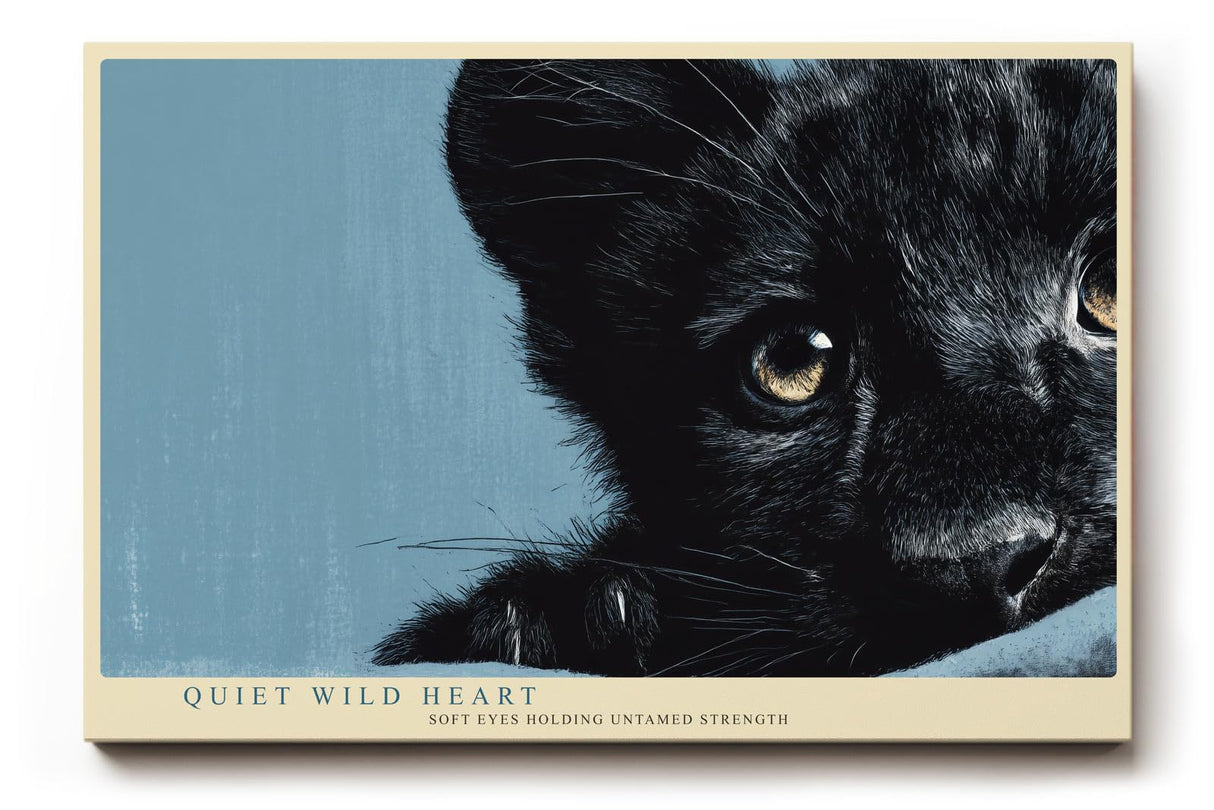 Paul Sinus Wandbild 120x80cm schwarzer Panther Tierportrait moderne Wildtier Fotografie stilvolle Wanddekoration fuer Wohnzimmer Büro