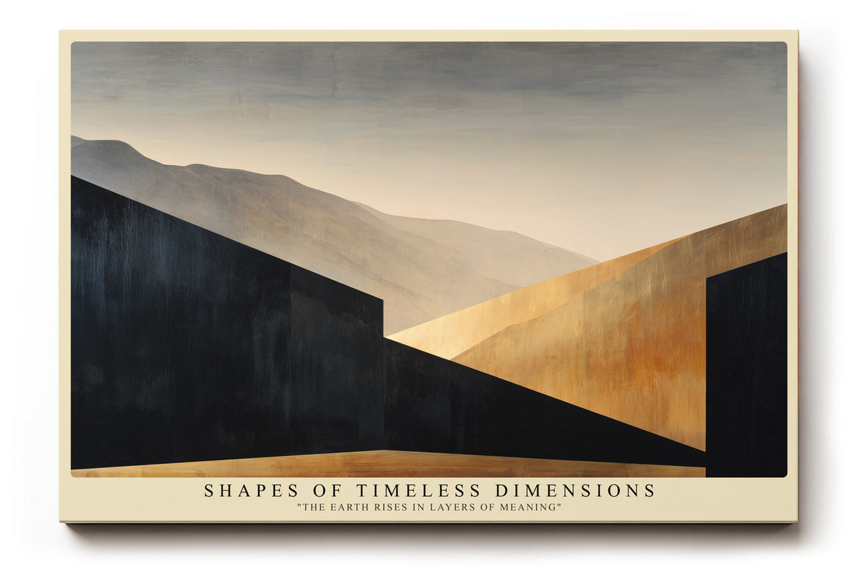 Paul Sinus Wandbild Shapes of Timeless Dimensions – Abstrakte Landschaft in geometrischer Perfektion und meditativer Tiefe