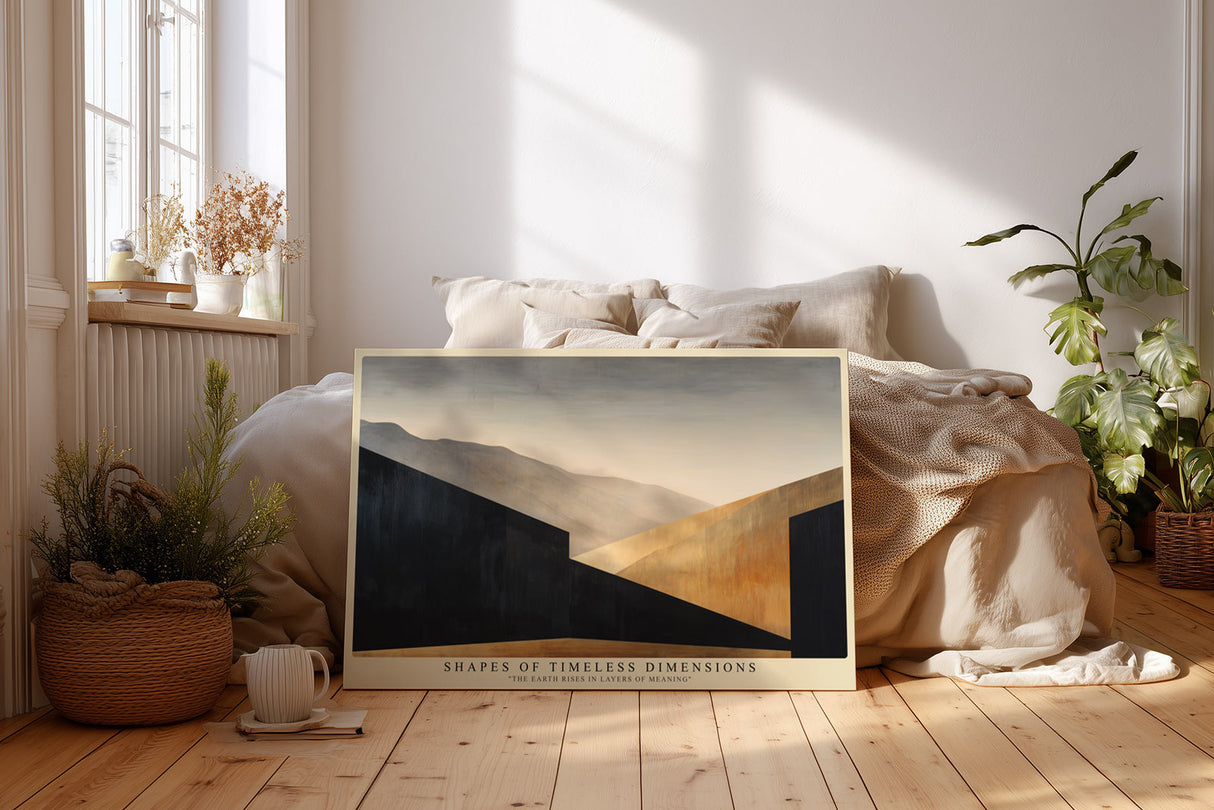 Paul Sinus Wandbild Shapes of Timeless Dimensions – Abstrakte Landschaft in geometrischer Perfektion und meditativer Tiefe