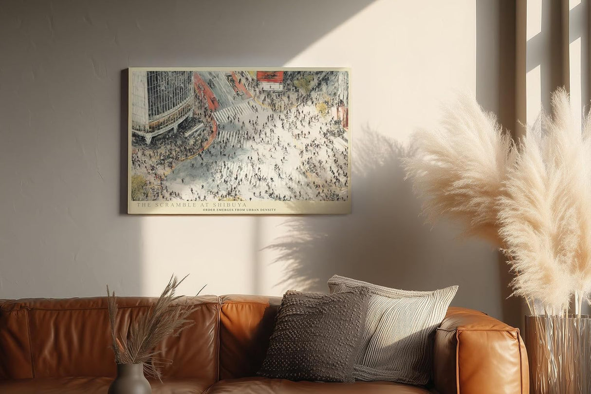 Paul Sinus Wandbild 120x80cm Shibuya Kreuzung Tokio Urbane Stadt Szene Moderne Metropolen Kunst