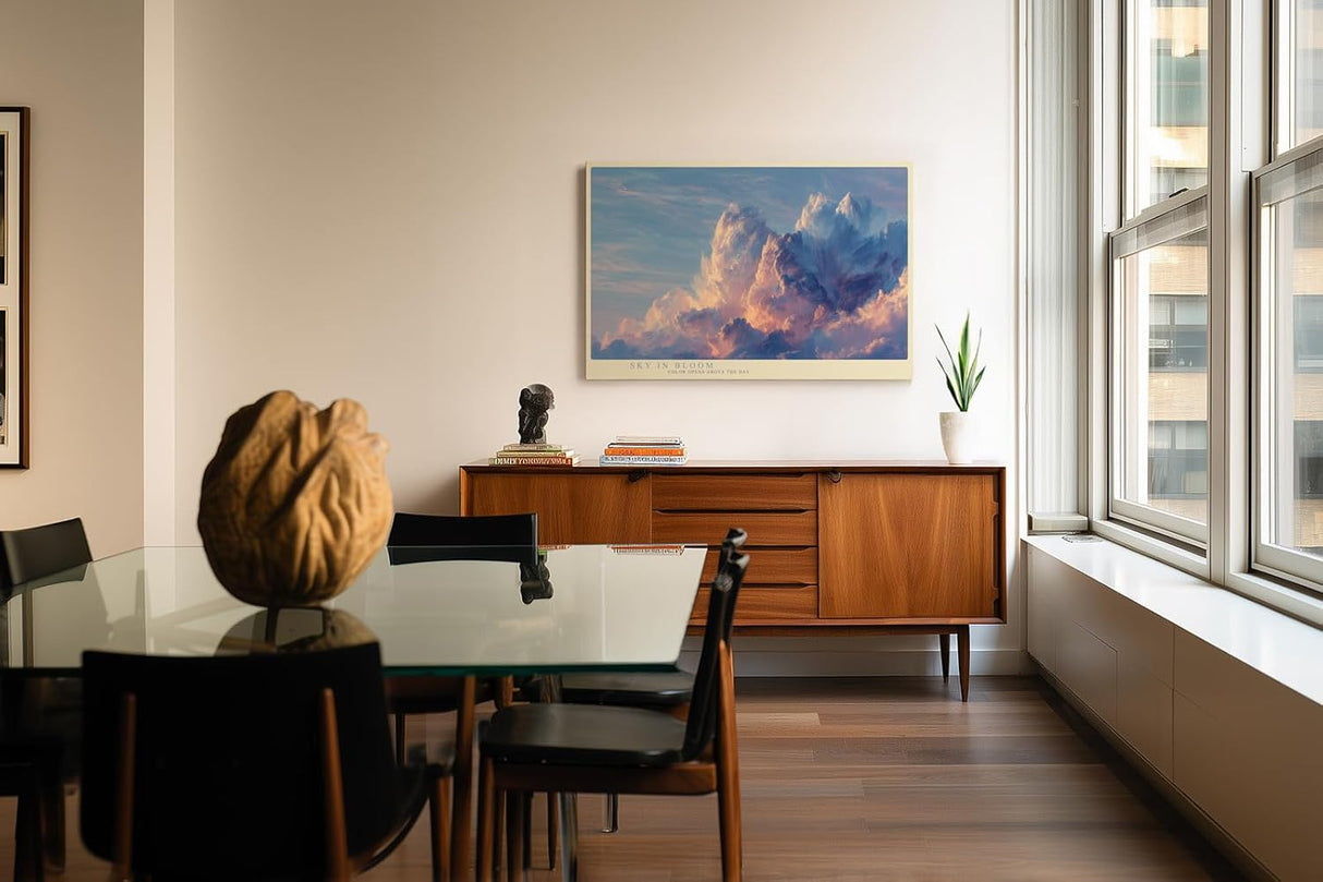 Paul Sinus Wandbild 120x80cm Sky in Bloom dramatische Wolken Himmel Landschaft Kunst Poster für Wohnzimmer Schlafzimmer Büro
