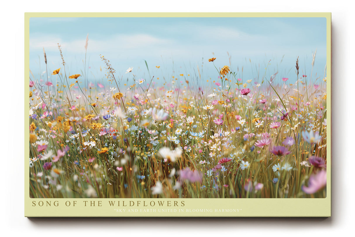 Paul Sinus Wandbild Song of the Wildflowers – Blühende Sommerwiese in sanftem Licht