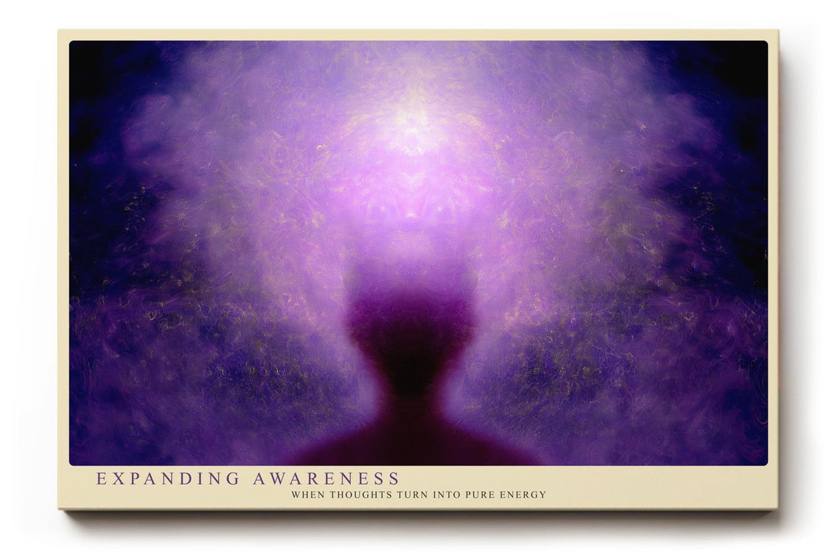 Paul Sinus Wandbild 120x80cm spirituelle Energie abstrakte Meditation violett moderne Bewusstseinskunst grosses Kunstbild stilvolle Wanddekoration fuer Wohnzimmer Yoga Raum