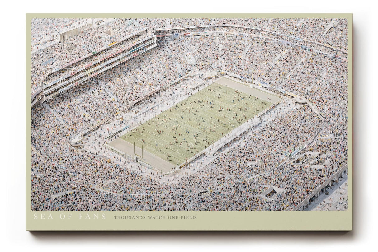 Paul Sinus Wandbild 120x80cm Stadion Panorama Sport Kunst LeinWandbild 120x80cm Fußball Arena Wanddekoration