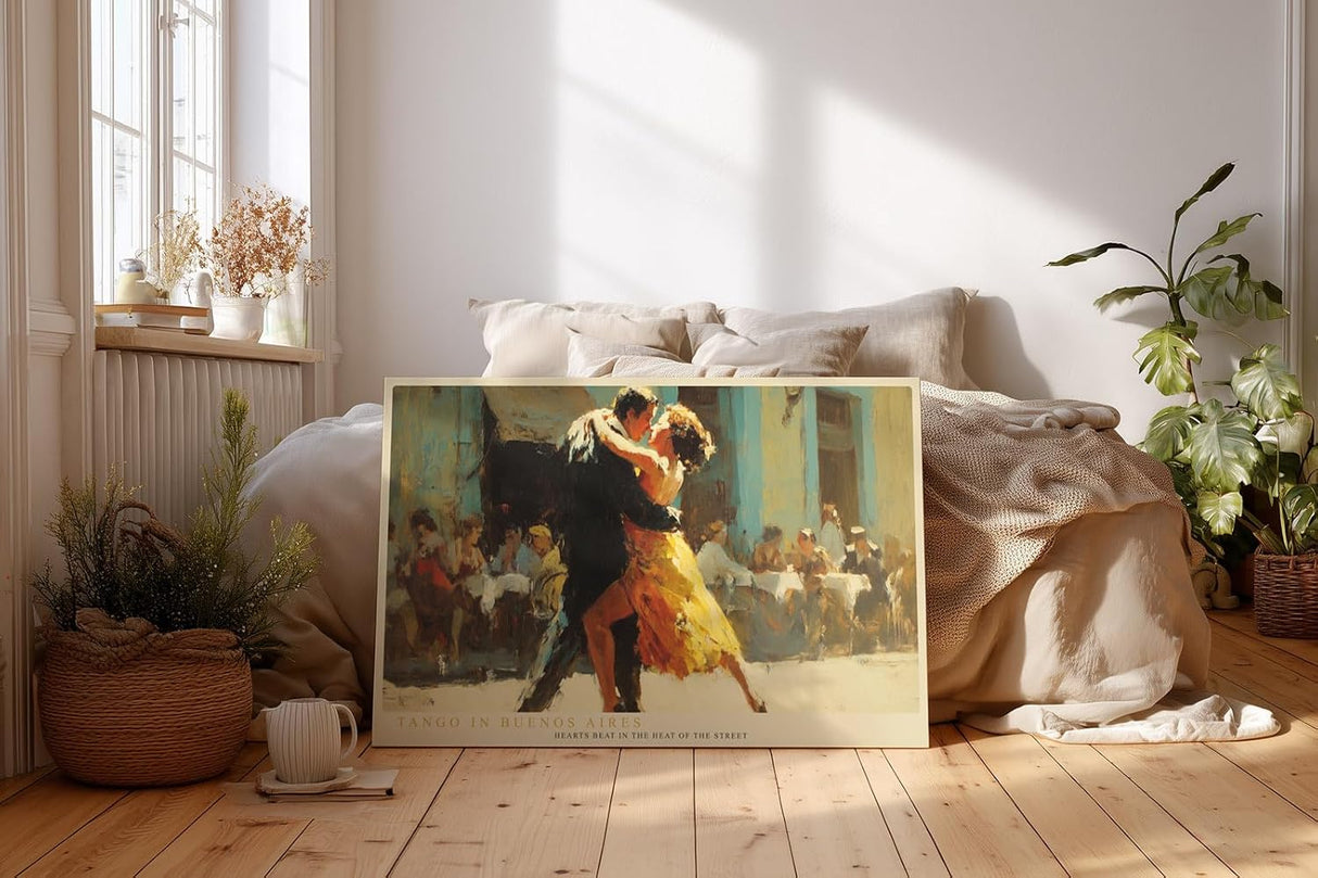 Paul Sinus Wandbild 120x80cm Tango in Buenos Aires Leidenschaftlicher Tanz Szene Moderne Kunst fuer Wohnzimmer Schlafzimmer und Büro