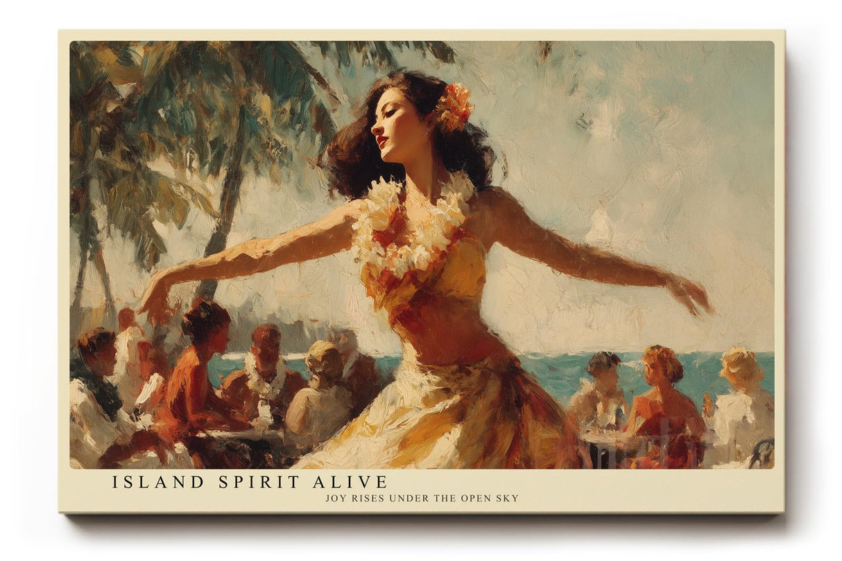 Paul Sinus Wandbild 120x80cm Tänzerin am Strand – Lebendige Szene mit tropischer Stimmung und Bewegung