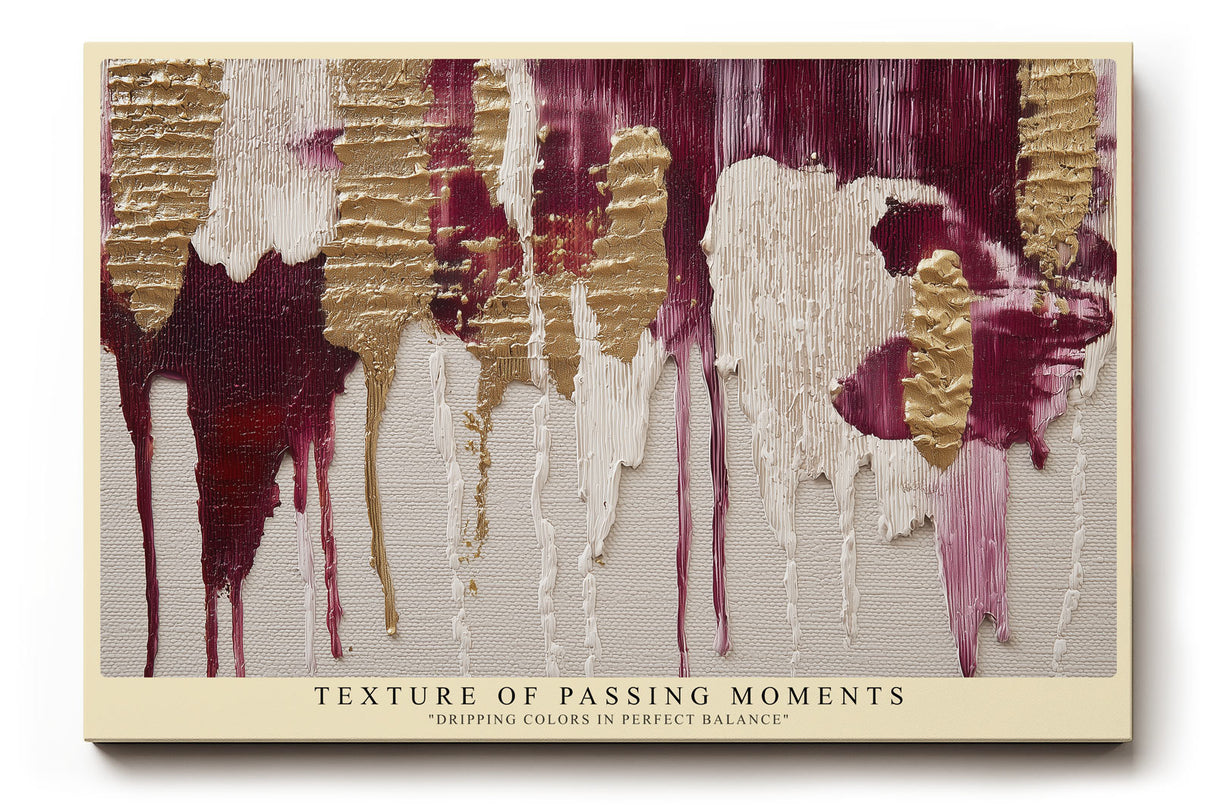 Paul Sinus Wandbild Texture of Passing Moments Flow of Gold and Crimson