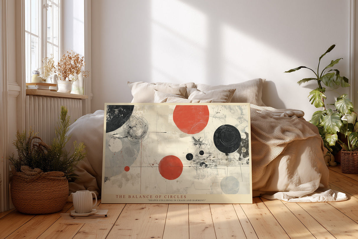 Paul Sinus Wandbild The Balance of Circles Shapes Colliding in Chaos and Harmony