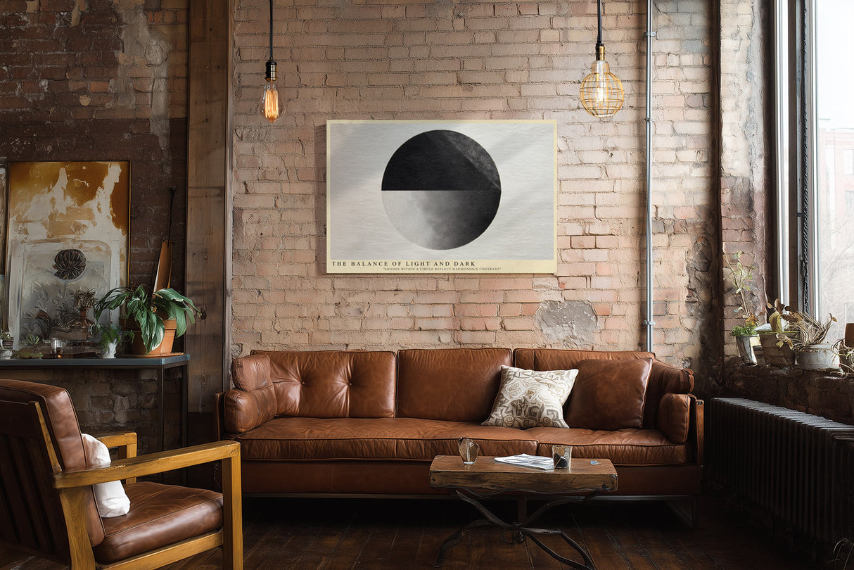 Paul Sinus Wandbild The Balance of Light and Dark Geometric Harmony in Monochrome