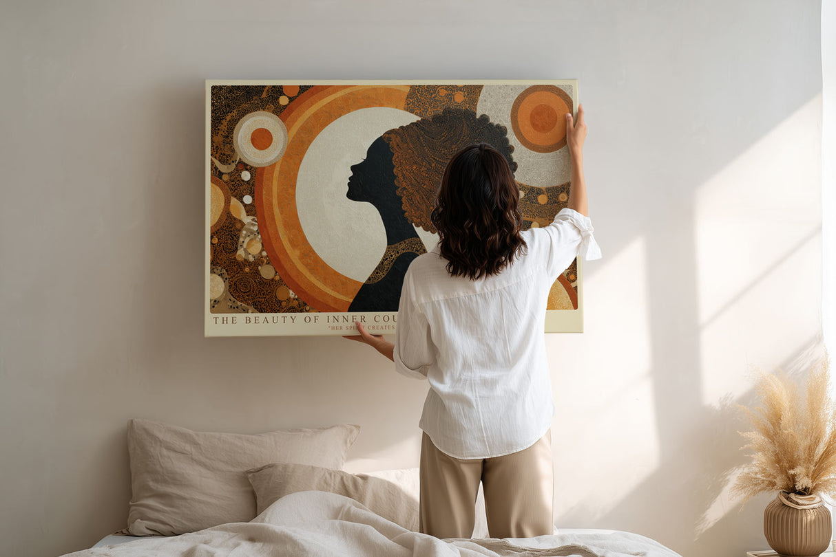 Paul Sinus Wandbild The Beauty of Inner Courage Silhouette of Strength and Light