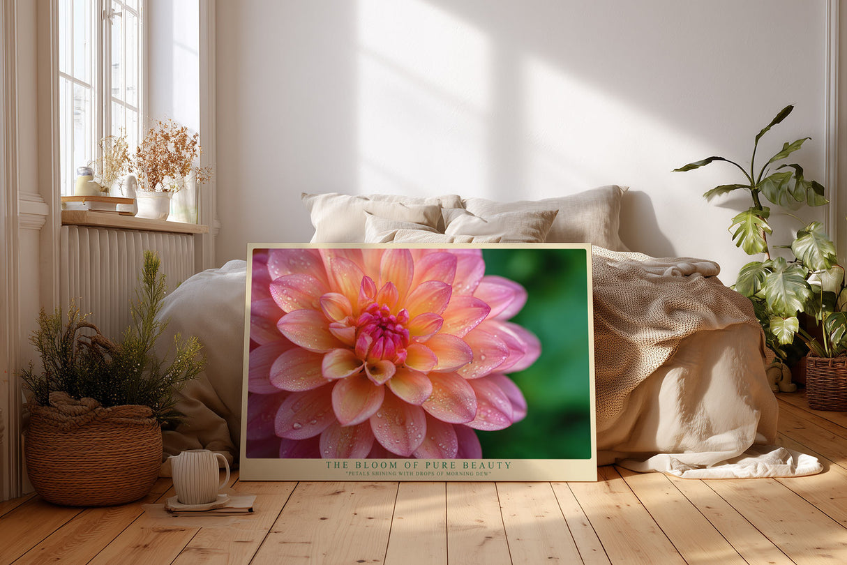 Paul Sinus Wandbild The Bloom of Pure Beauty – Zarte Blüte im Glanz des Morgentaus