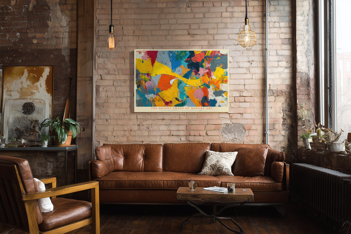 Paul Sinus Wandbild The Bright Chaos of Modern Art Strong Brushstrokes Create a Colorful Storm