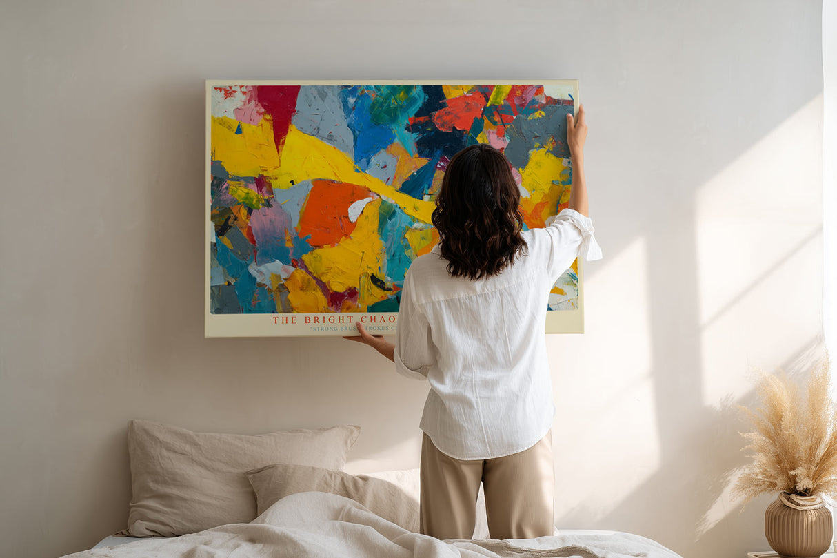 Paul Sinus Wandbild The Bright Chaos of Modern Art Strong Brushstrokes Create a Colorful Storm