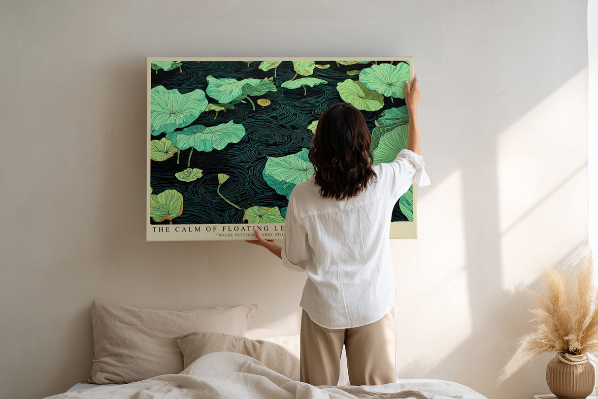 Paul Sinus Wandbild The Calm of Floating Leaves Nature’s Gentle Rhythm on Water