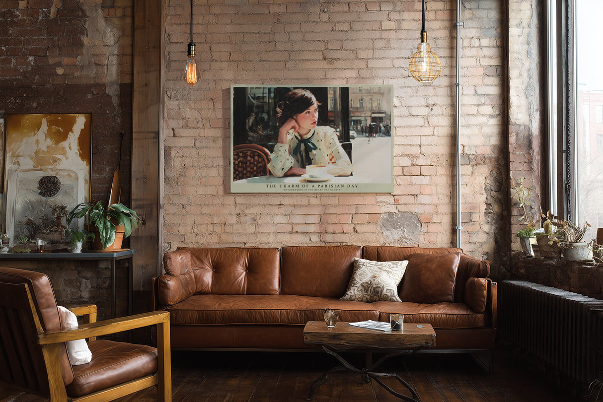 Paul Sinus Wandbild The Charm of a Parisian Day – Romantische Straßenszene mit zeitloser Eleganz – Kunstvolles Wandbild mit französischem Flair und weichem Licht.