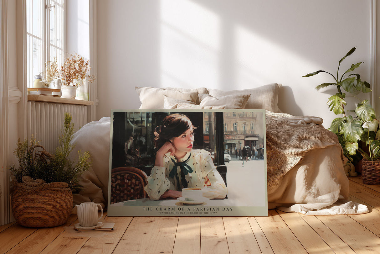 Paul Sinus Wandbild The Charm of a Parisian Day – Romantische Straßenszene mit zeitloser Eleganz – Kunstvolles Wandbild mit französischem Flair und weichem Licht.