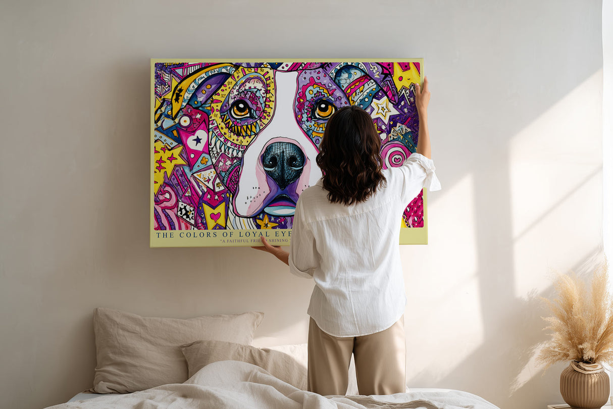 Paul Sinus Wandbild The Colors of Loyal Eyes Vibrant Portrait of Friendship