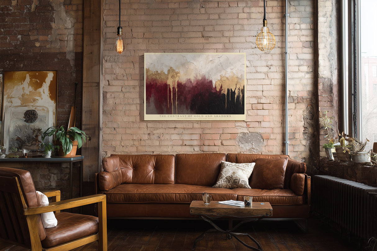 Paul Sinus Wandbild The Contrast of Gold and Shadows Bright Textures Fall into Dark Tones