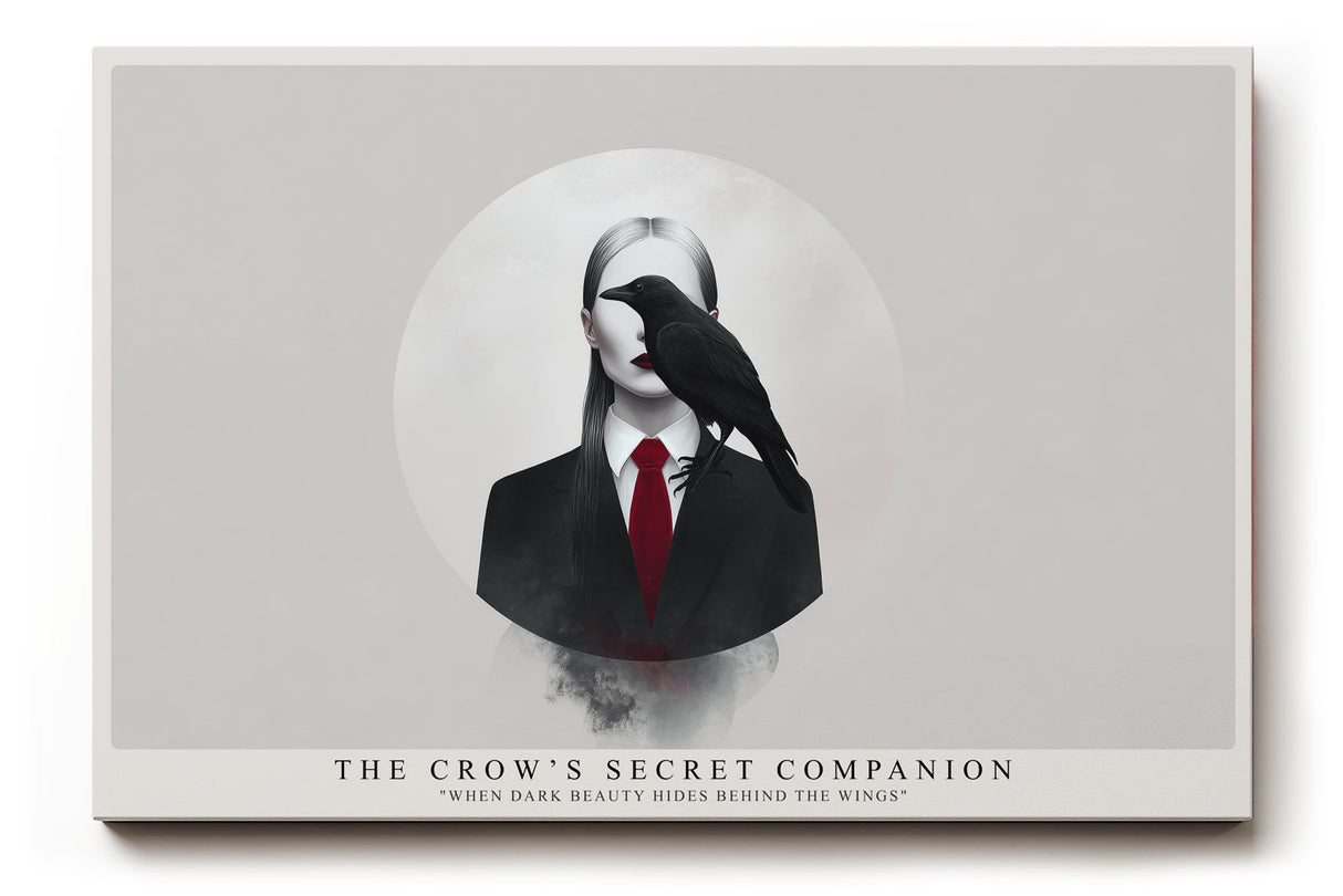 Paul Sinus Wandbild The Crow’s Secret Companion – Dunkle Eleganz und geheimnisvolle Symbolik