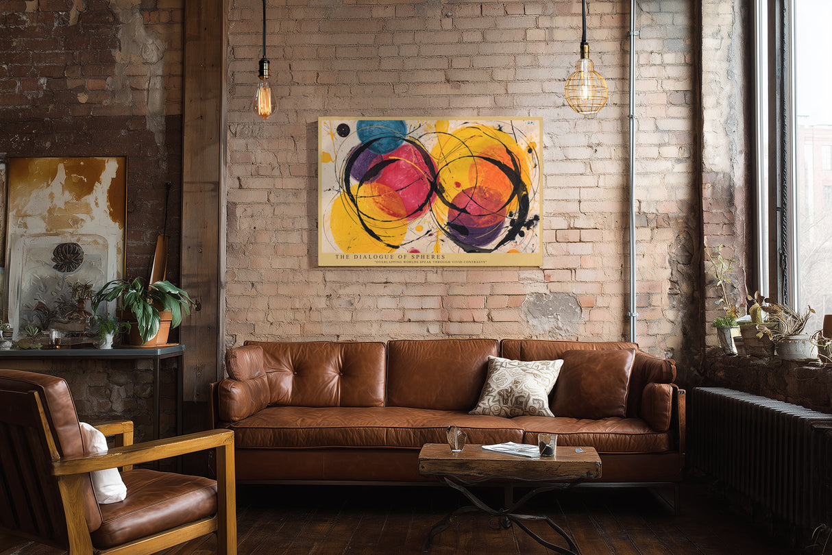 Paul Sinus Wandbild The Dialogue of Spheres Abstract Harmony of Colorful Worlds