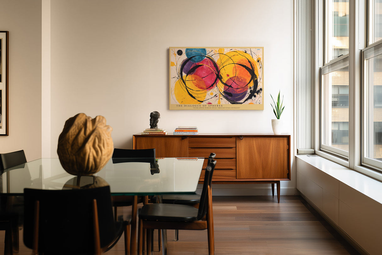 Paul Sinus Wandbild The Dialogue of Spheres Abstract Harmony of Colorful Worlds
