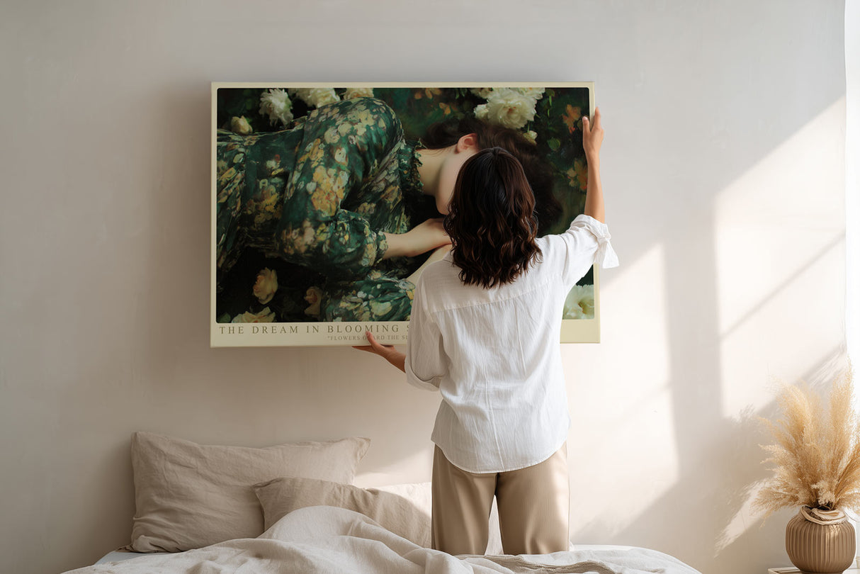 Paul Sinus Wandbild The Dream in Blooming Silence – Poetische Ruhe und romantische Anmut in floraler Schönheit