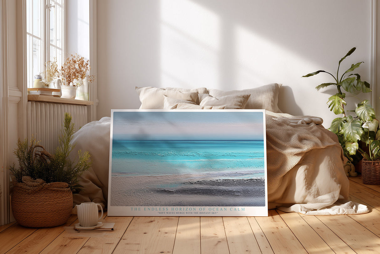 Paul Sinus Wandbild The Endless Horizon of Ocean Calm Soft Waves Merge with the Distant Sky