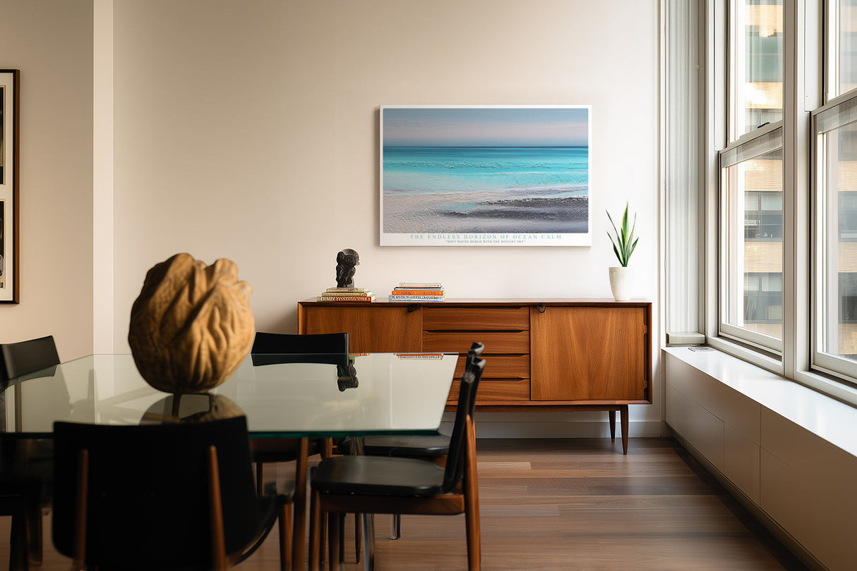 Paul Sinus Wandbild The Endless Horizon of Ocean Calm Soft Waves Merge with the Distant Sky