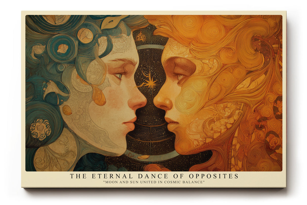 Paul Sinus Wandbild The Eternal Dance of Opposites Sun and Moon in Cosmic Harmony