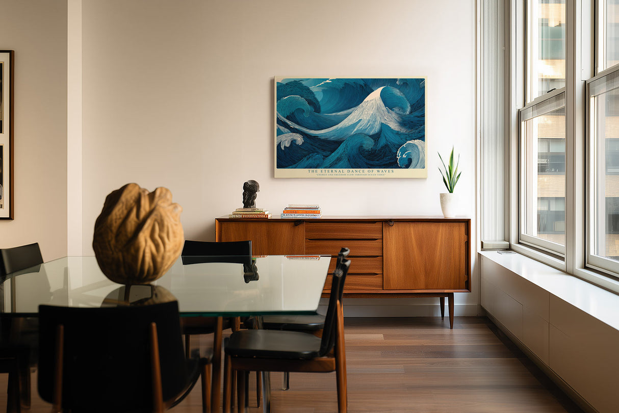 Paul Sinus Wandbild The Eternal Dance of Waves Ocean Energy in Blue Motion