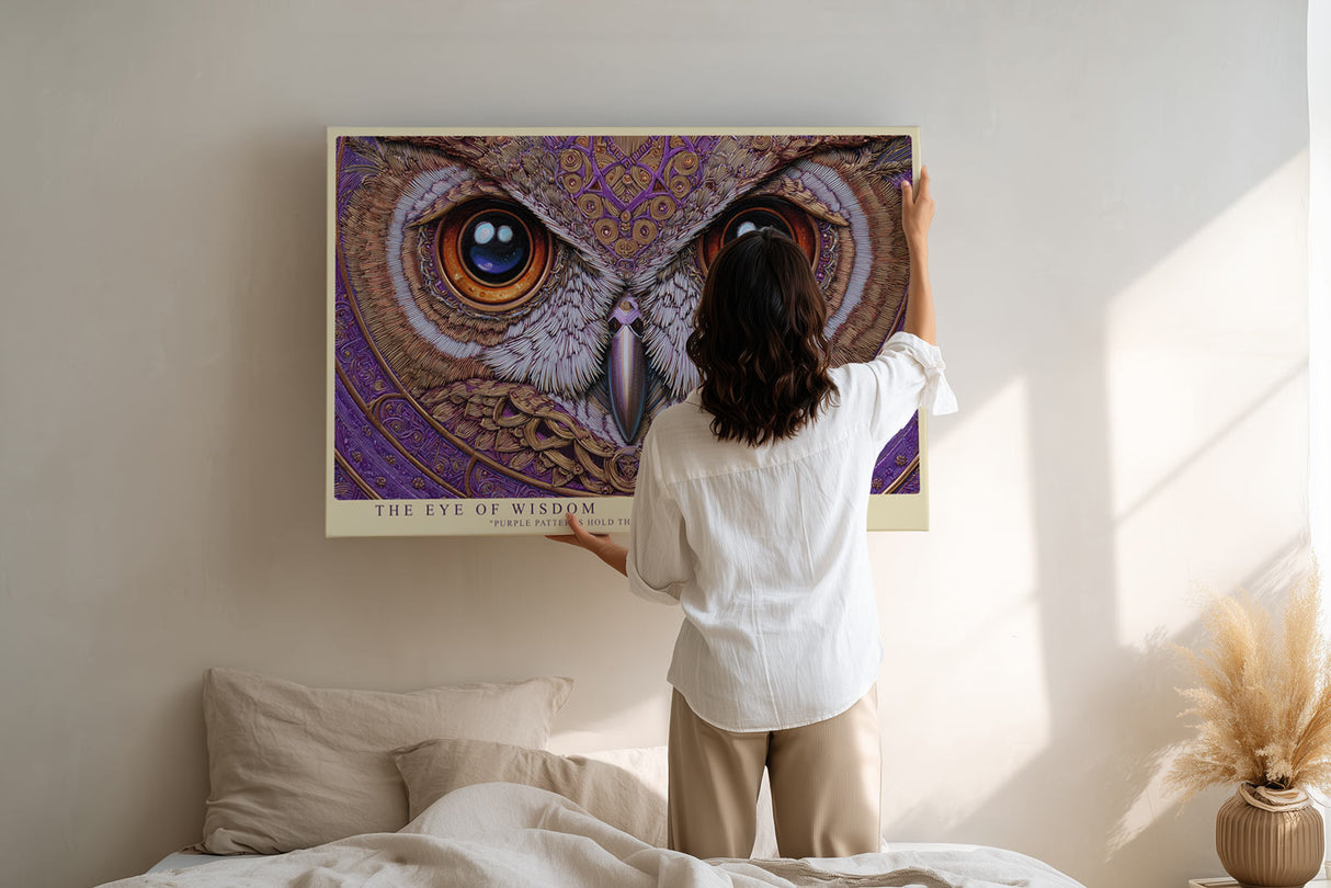Paul Sinus Wandbild The Eye of Wisdom Purple Geometry of Knowledge and Spiritual Depth