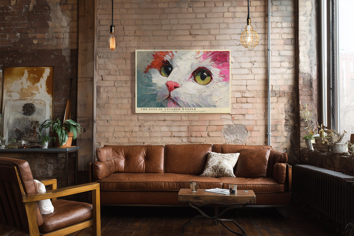Paul Sinus Wandbild The Eyes of Untamed Wonder Color and Curiosity Shine Through Every Glance