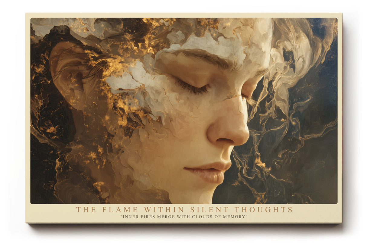 Paul Sinus Wandbild The Flame Within Silent Thoughts – Poetisches Porträt zwischen Emotion und Energie