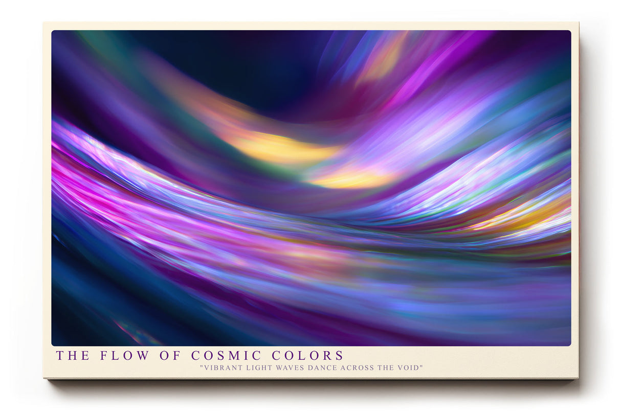 Paul Sinus Wandbild The Flow of Cosmic Colors – Abstraktes Farbenspiel aus leuchtenden Lichtwellen, Symbol für Energie, Bewegung und schöpferische Kraft