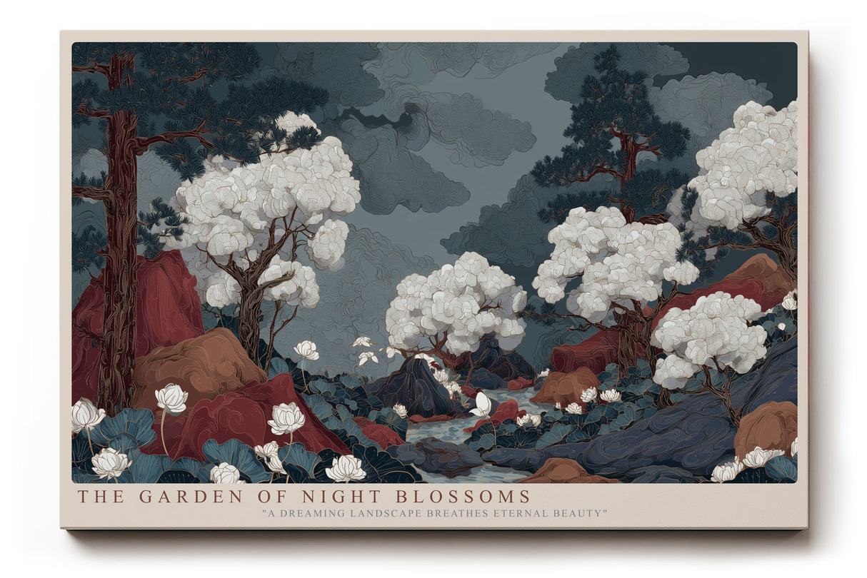 Paul Sinus Wandbild The Garden of Night Blossoms Dreaming Landscape of Eternal Beauty