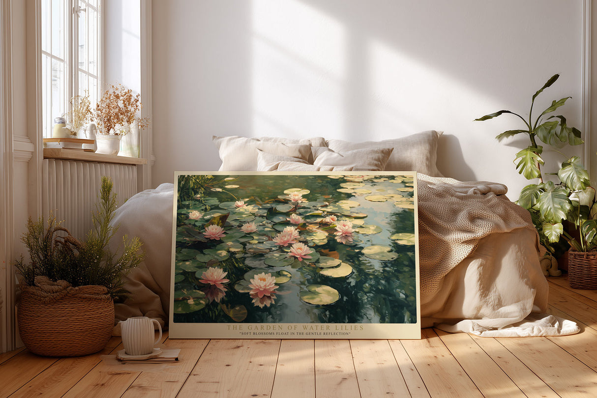 Paul Sinus Wandbild The Garden of Water Lilies – Seerosen auf ruhigem Wasser symbolisieren Harmonie, Balance und natürliche Schönheit