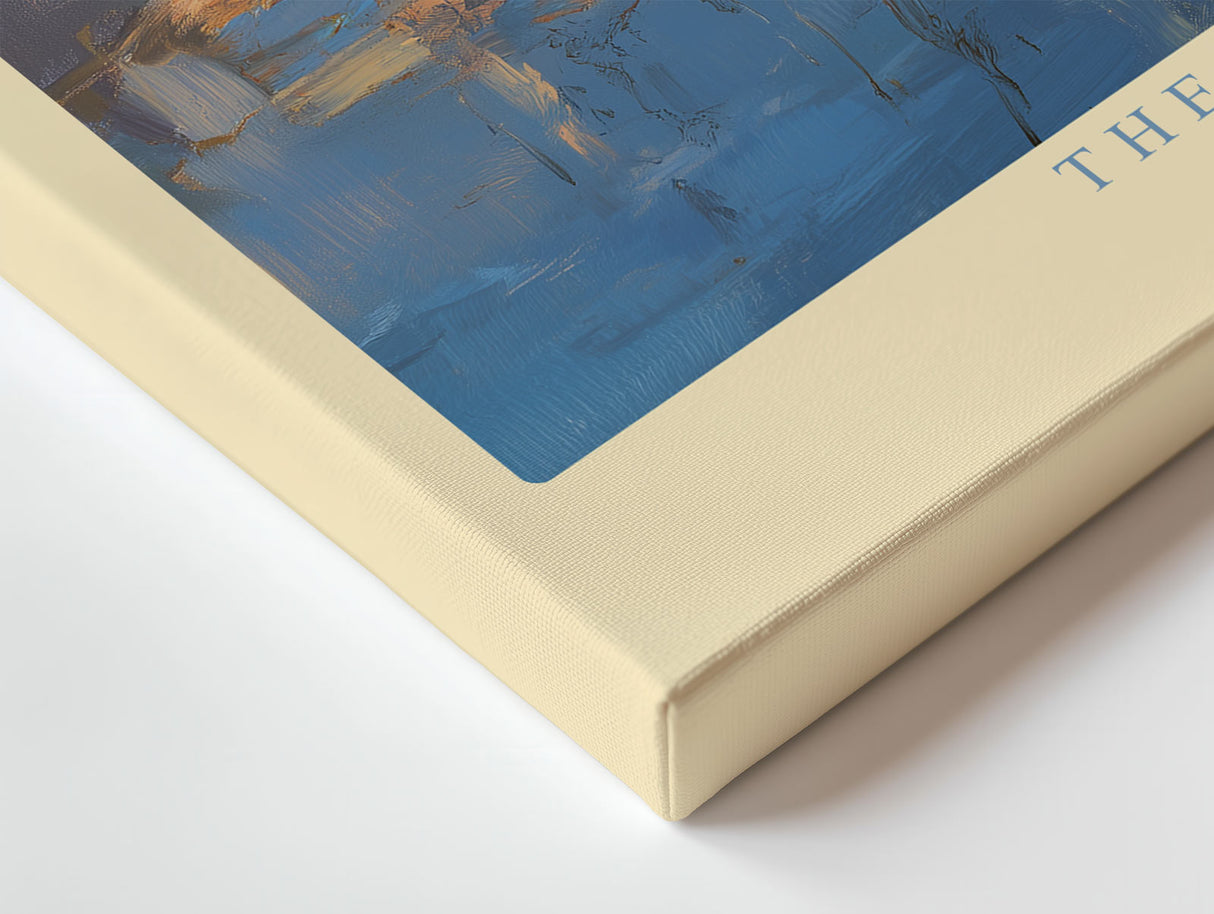 Paul Sinus Wandbild The Harbor in Morning Light – Mediterranes Hafenmotiv im goldenen Morgenlicht, Boote und Reflexionen in malerischer Harmonie
